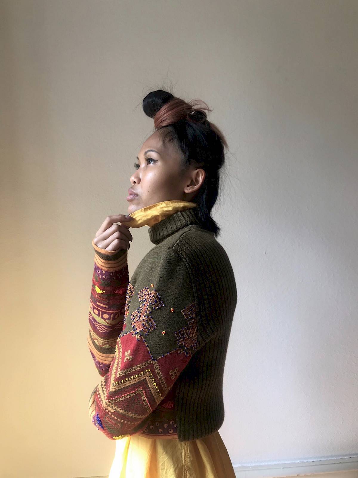 Miau Thai Christian Lacroix Asia vogue photography light vintage goddess samurai vintage wool Bazaar silk hairband